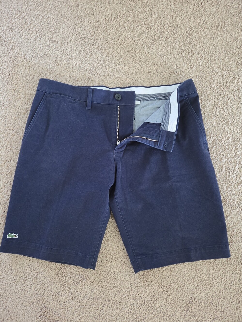 Lacoste Men's Navy Cotton Chino Shorts